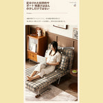 折りたたみソファベッド 布製 無垢材フレーム 1.25m ヴィンテージ風 テクスチャーファブリック sjdd-0225-4