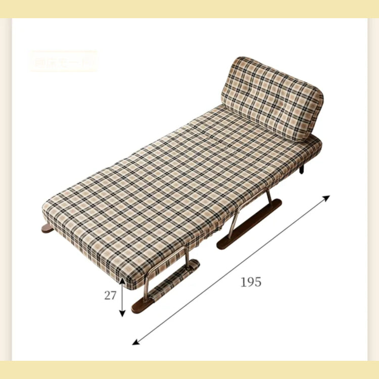 折りたたみソファベッド 布製 無垢材フレーム 1.25m ヴィンテージ風 テクスチャーファブリック sjdd-0225-4