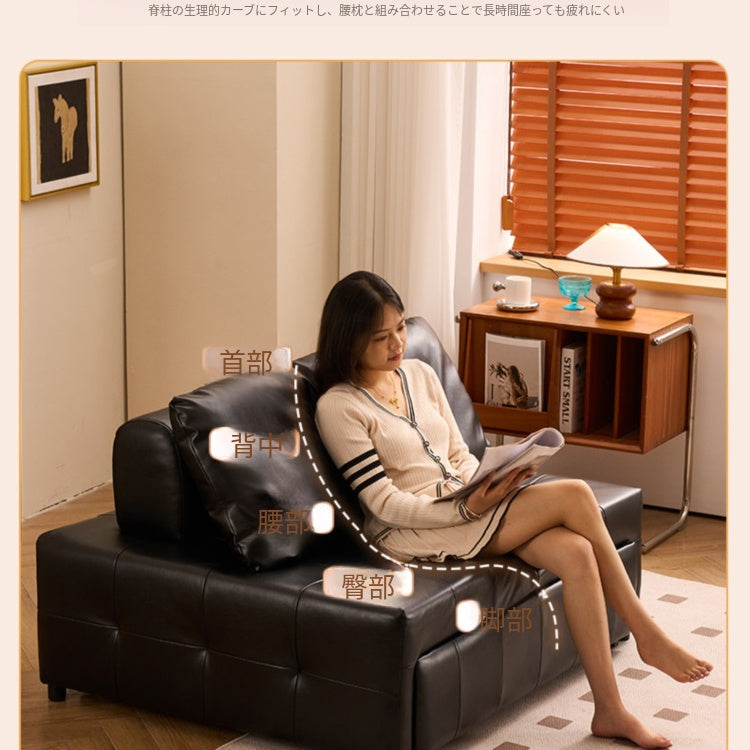 1人掛け ソファーベッド 2WAY|折りたたみ・伸縮式 多機能 リラックスチェア リビング用 syj-0203-21