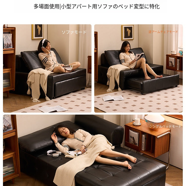 1人掛け ソファーベッド 2WAY|折りたたみ・伸縮式 多機能 リラックスチェア リビング用 syj-0203-21