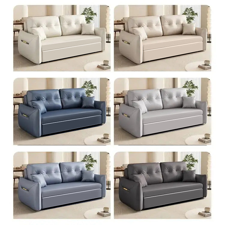 高級多層板エアレザーソファー - 快適シリコンフィルクッション付き fsx-1013