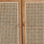 ラタンとアッシュ材の多層板キャビネット - エレガントな収納ソリューション tzm-514