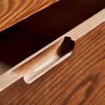 ラタンとアッシュ材の多層板キャビネット|ナチュラルデザイン収納家具 tzm-515