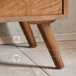 ラタンとアッシュ材の多層板キャビネット|ナチュラルデザイン収納家具 tzm-515