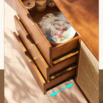 ラタン&アッシュ材のナチュラルデザインキャビネット|インテリアに最適 tzm-519