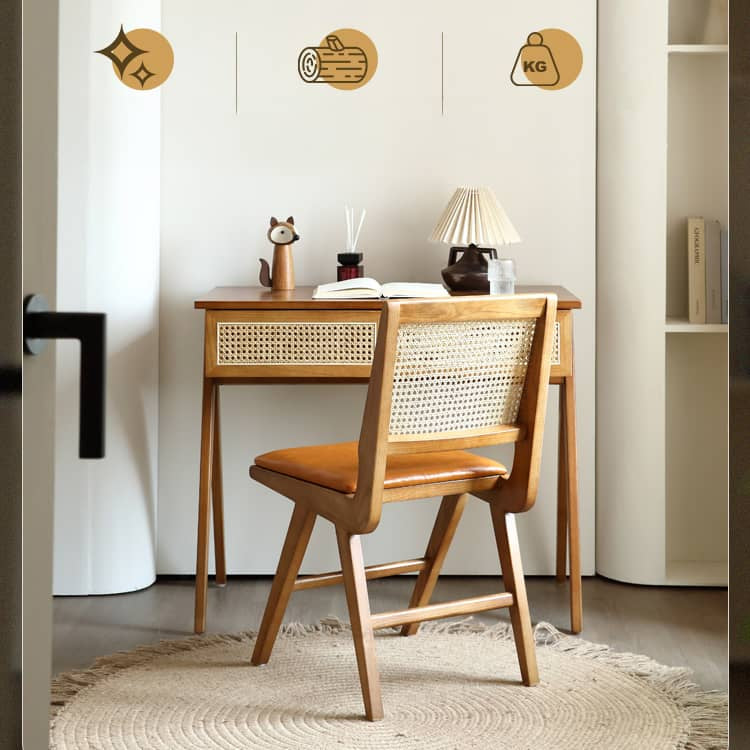 ラタン×アッシュ材テーブル|スタイリッシュな天然素材家具 tzm-523