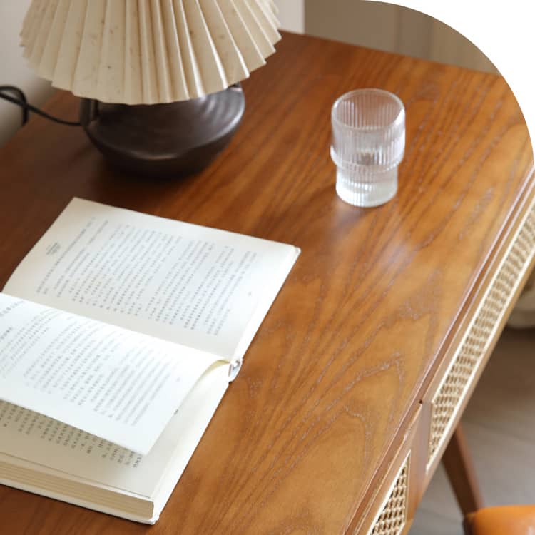 ラタン×アッシュ材テーブル|スタイリッシュな天然素材家具 tzm-523