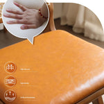 ナチュラルラタン&アッシュ材チェア - 快適な合成革座面付きエレガントデザイン tzm-524