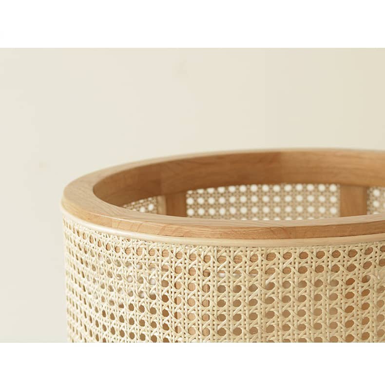 ラタンとオークの融合:高級センターテーブル - 自然素材の洗練されたデザイン tzm-528