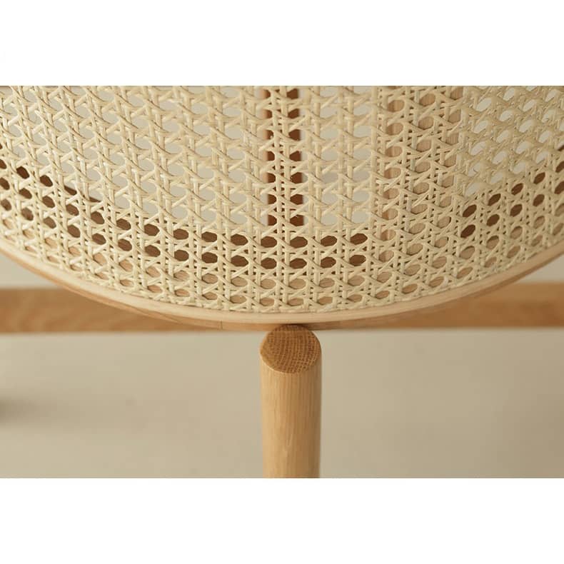 ラタンとオークの融合:高級センターテーブル - 自然素材の洗練されたデザイン tzm-528