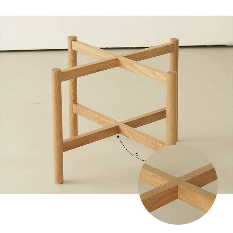 ラタンとオークの融合:高級センターテーブル - 自然素材の洗練されたデザイン tzm-528