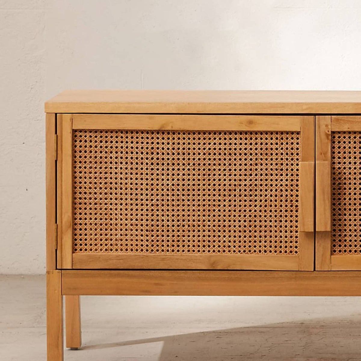 ラタンとアッシュ材の高品質キャビネット|エレガントな収納ソリューション tzm-533