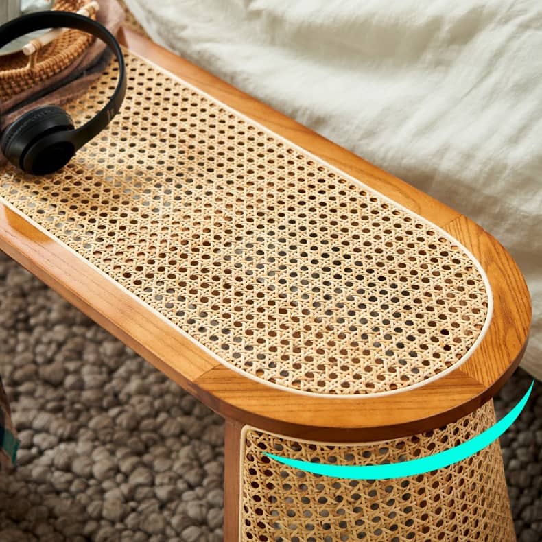 【おしゃれなラタン&アッシュ材スツール|ナチュラルデザイン椅子】 tzm-539