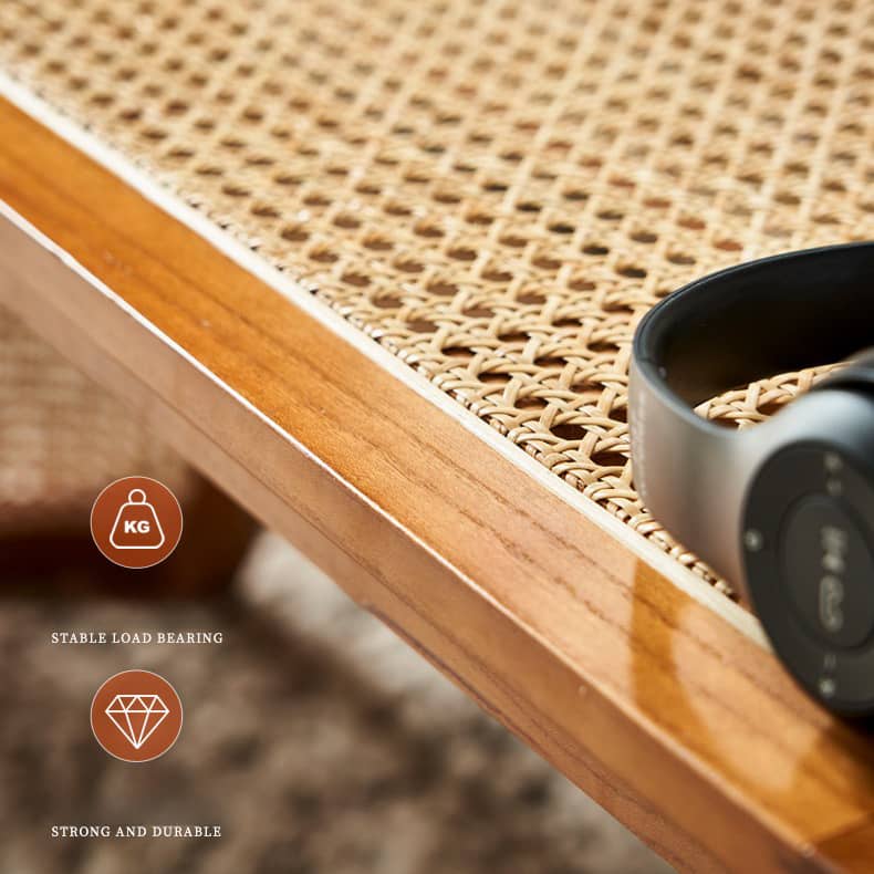 【おしゃれなラタン&アッシュ材スツール|ナチュラルデザイン椅子】 tzm-539