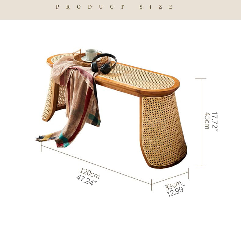 【おしゃれなラタン&アッシュ材スツール|ナチュラルデザイン椅子】 tzm-539