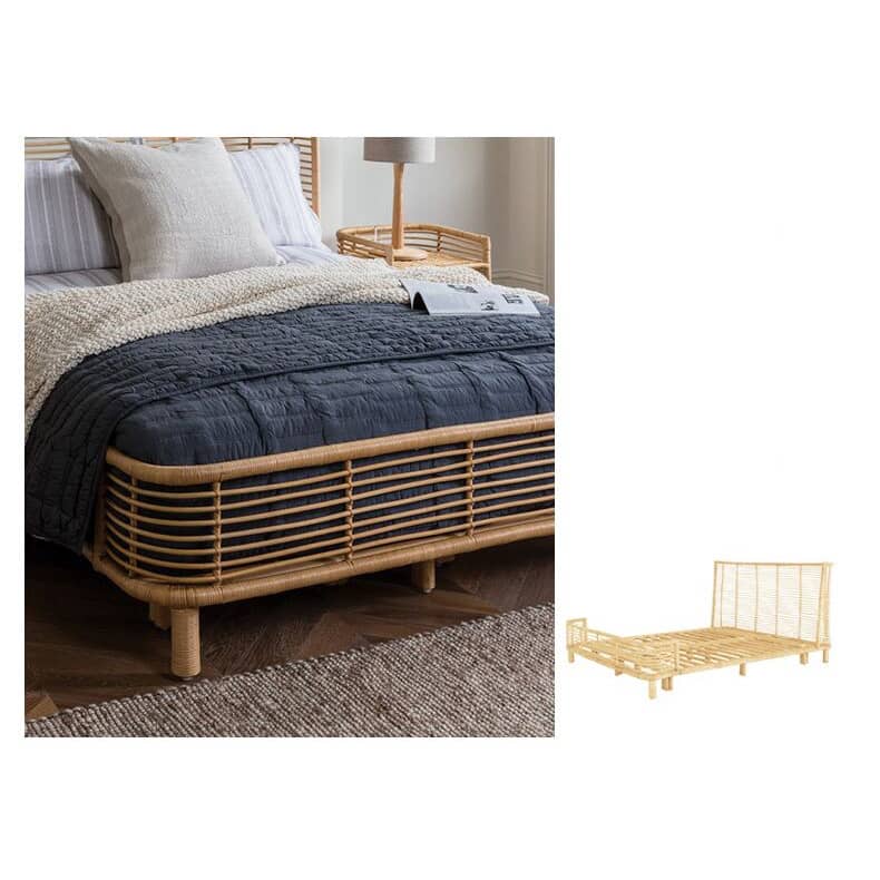 籐製ナイトテーブル|ナチュラルなコーディネートにピッタリ tzm-540