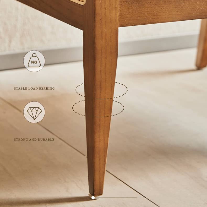 高級ラタンとアッシュ材使用!北欧風デザインチェア 綿麻クッション付き tzm-541