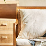 【おしゃれ&高級感】ラタン?アッシュ材使用のデザインセンターテーブル tzm-542