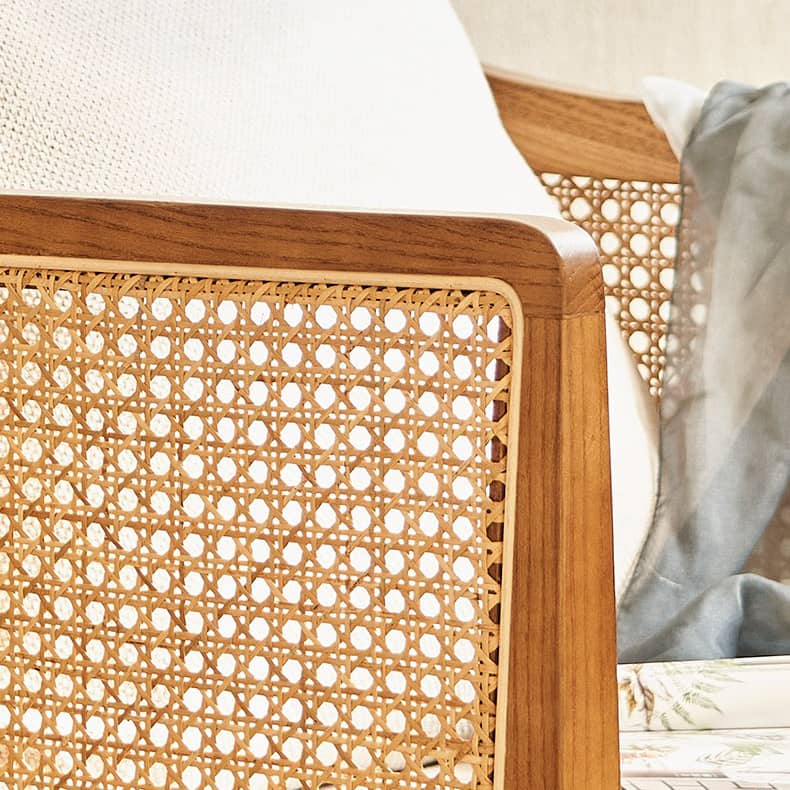 【おしゃれ&高級感】ラタン?アッシュ材使用のデザインセンターテーブル tzm-542