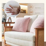 高級ラタン&アッシュ材のシープボアソファー - 快適さとデザイン性を極めた一品 tzm-544