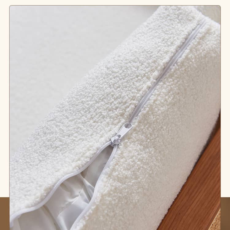 高級ラタン&アッシュ材のシープボアソファー - 快適さとデザイン性を極めた一品 tzm-544