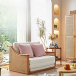 ラタン&アッシュ材のエレガントセンターテーブル | 高級感溢れるデザイン tzm-545