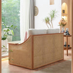 ラタン&アッシュ材のエレガントセンターテーブル | 高級感溢れるデザイン tzm-545