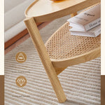 ラタン&アッシュ材のエレガントセンターテーブル | 高級感溢れるデザイン tzm-545