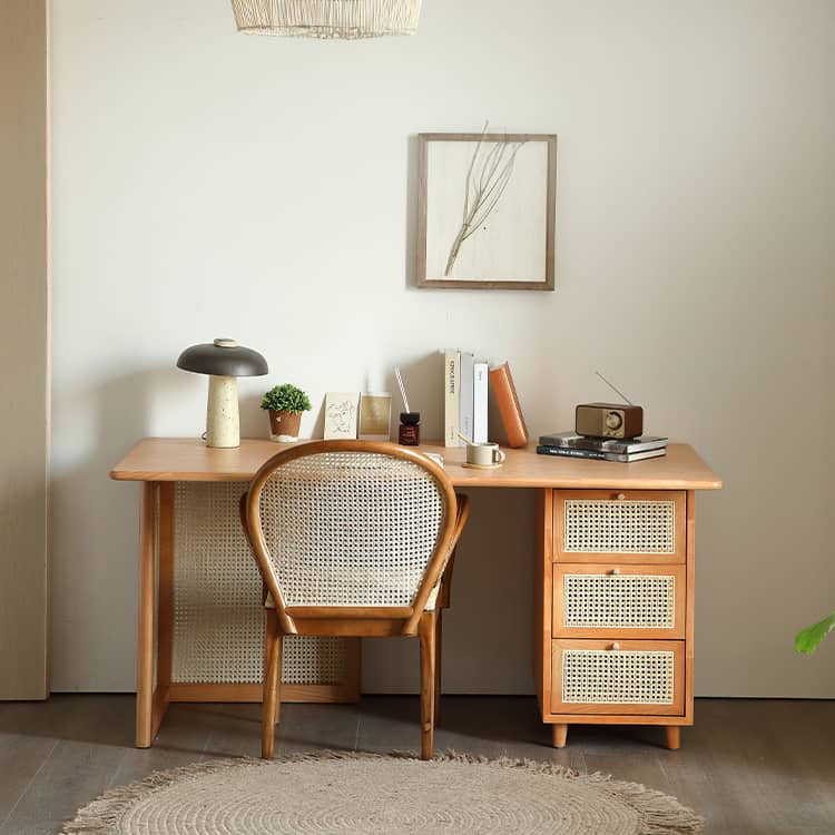 ラタンとアッシュ材チェア|高級感溢れるデザインと天然素材の融合 tzm-552