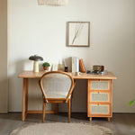 ラタンとアッシュ材チェア|高級感溢れるデザインと天然素材の融合 tzm-552