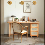 ラタンとアッシュ材チェア|高級感溢れるデザインと天然素材の融合 tzm-552