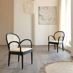 ラタンとアッシュ材チェア|高級感溢れるデザインと天然素材の融合 tzm-552