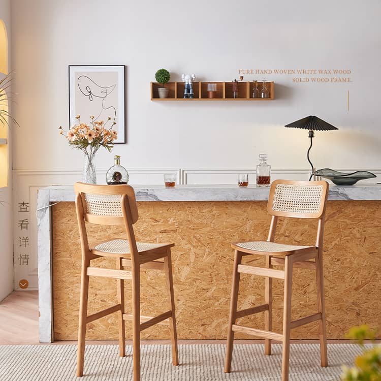 ラタン&アッシュ材のデザインチェア | スタイリッシュな快適座椅子 tzm-556