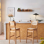 ラタン&アッシュ材のデザインチェア | スタイリッシュな快適座椅子 tzm-556