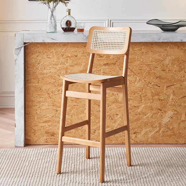 ラタン&アッシュ材のデザインチェア | スタイリッシュな快適座椅子 tzm-556