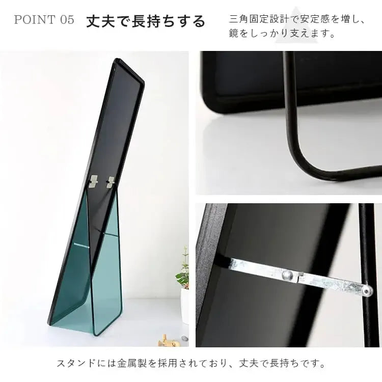 鏡 ホワイト ブラック ゴールド アルミ スチール wfwjsj-01-mirror