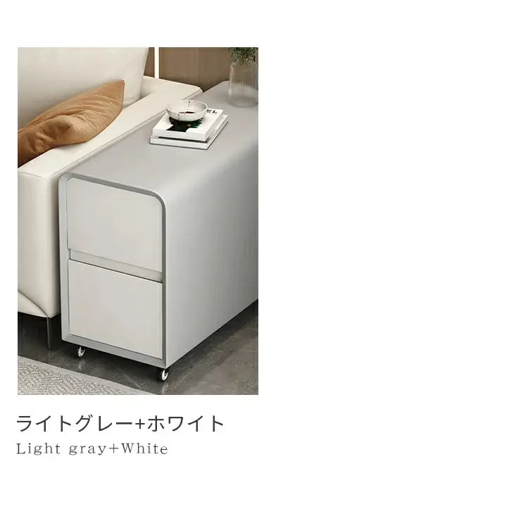 リビングサイドキャビネット可動式クリーム風スリムデザインモダンミニサイドテーブル yk-b2