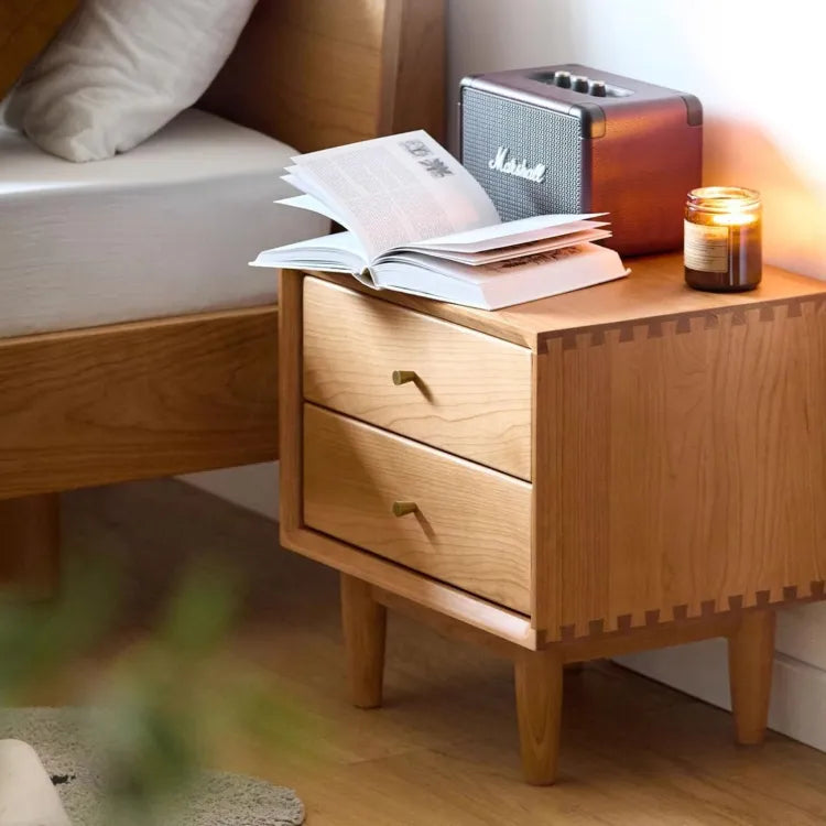 ナイトテーブル ナチュラル チェリー材 xbjj-glctg-cherry