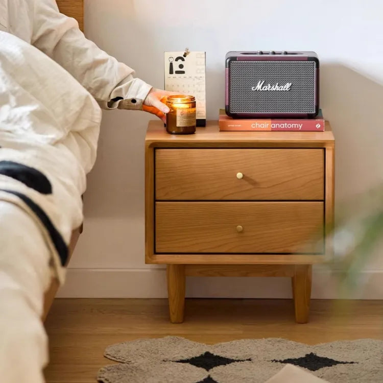 ナイトテーブル ナチュラル チェリー材 xbjj-glctg-cherry