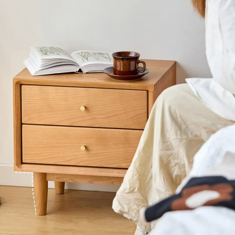 ナイトテーブル ナチュラル チェリー材 xbjj-glctg-cherry