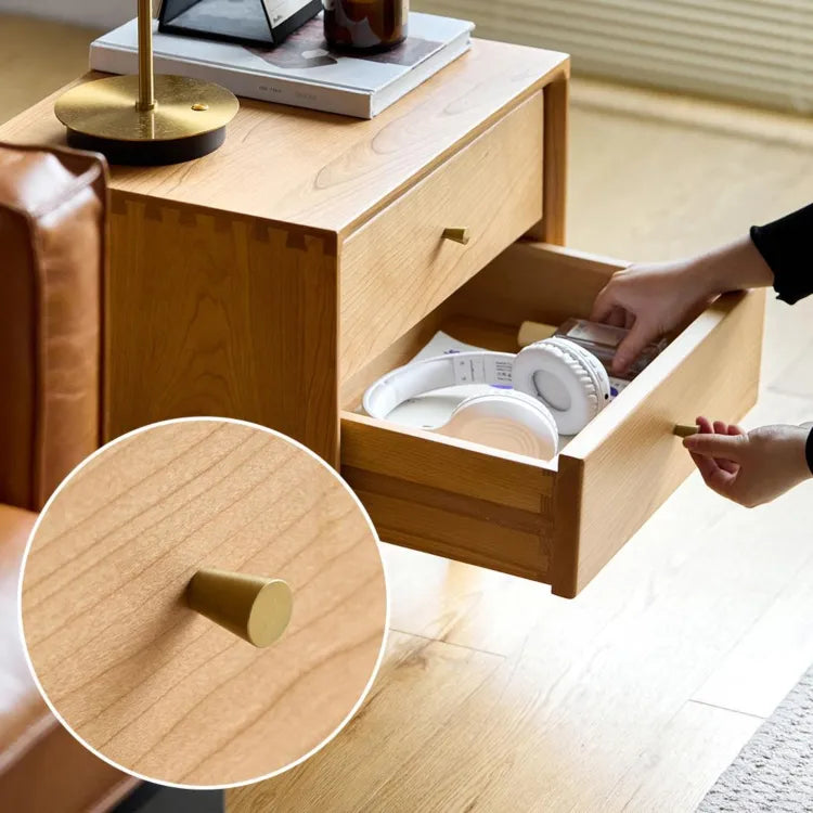 ナイトテーブル ナチュラル チェリー材 xbjj-glctg-cherry