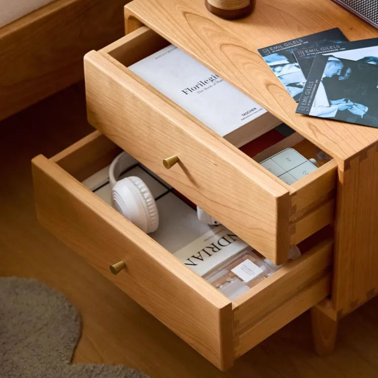 ナイトテーブル ナチュラル チェリー材 xbjj-glctg-cherry