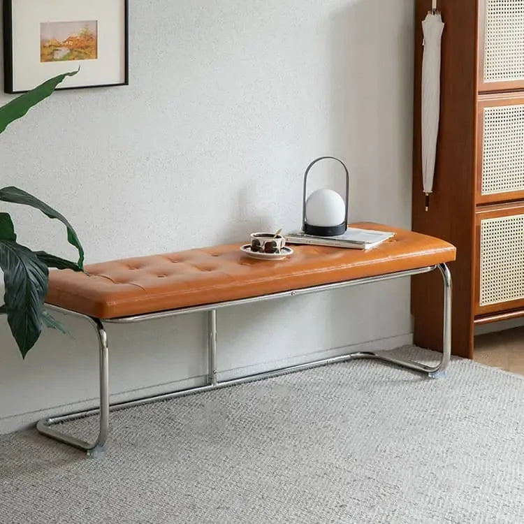 スツール ブラウン ブラック エアレザー スチール xbjj-kkxlcd-bench