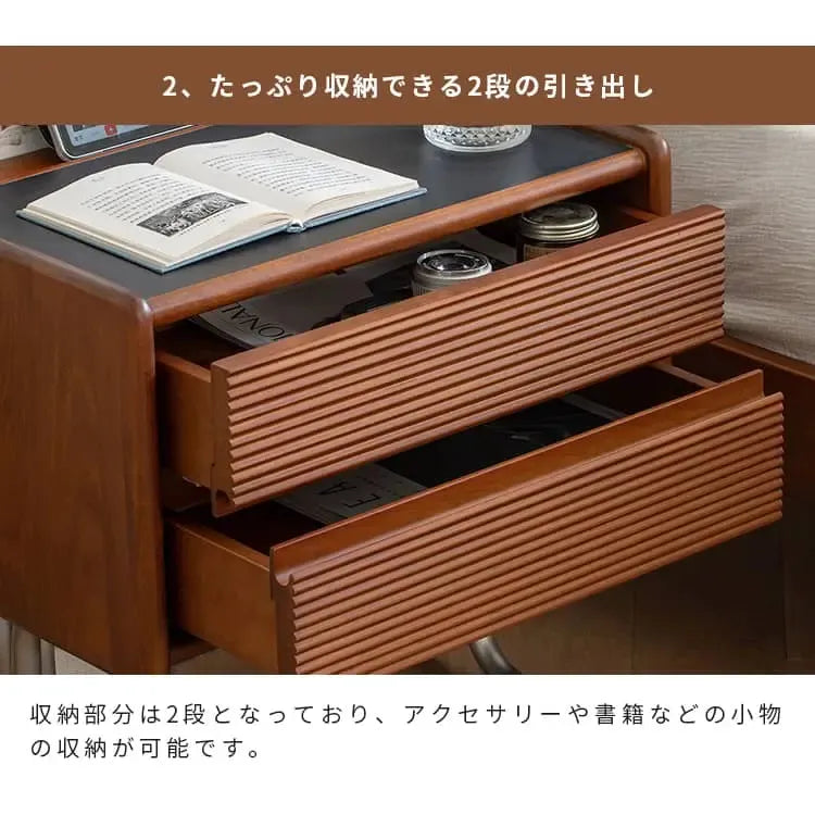 ナイトテーブル ブラウン ツゲ材 xbjj-ygctg-sidetable