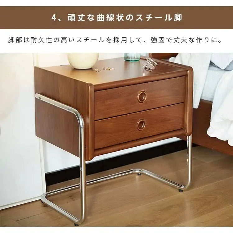 ナイトテーブル ブラウン ツゲ材 xbjj-yyctg-sidetable