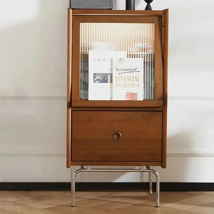 ラック ブラウン ツゲ材 モールガラス xbjj-yyxbg-cabinet