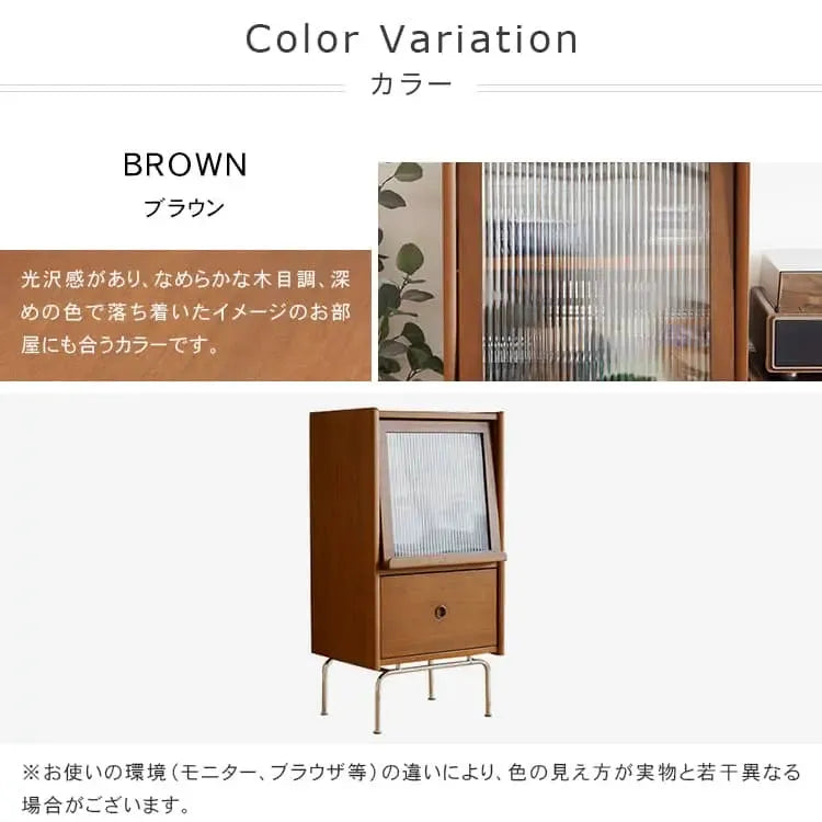 ラック ブラウン ツゲ材 モールガラス xbjj-yyxbg-cabinet