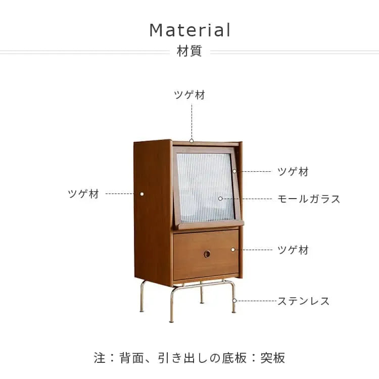 ラック ブラウン ツゲ材 モールガラス xbjj-yyxbg-cabinet