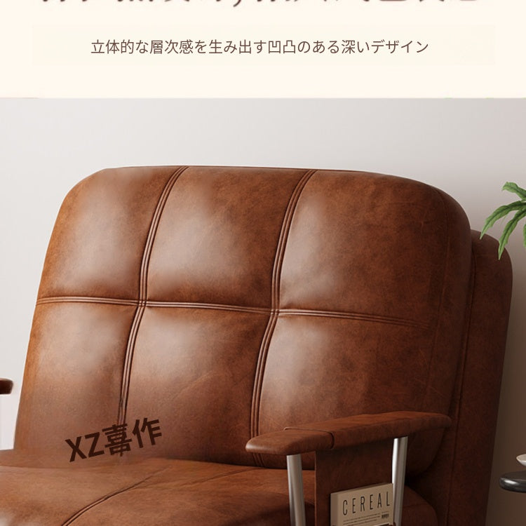 ヴィンテージ風 ソファーベッド 折りたたみ式|伸縮ベッド 一体型 省スペース リビング・バルコニー対応 xizuo-0203-26