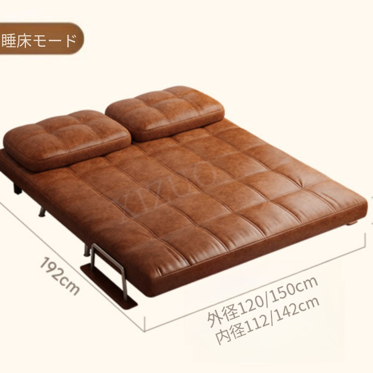 ヴィンテージ風 ソファーベッド 折りたたみ式|伸縮ベッド 一体型 リビング・バルコニー対応 xizuo-0203-29